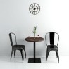 Table de bistro MDF et acier Rond 60 x 75 cm Frêne foncé  517985517985