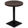 Table de bistro MDF et acier Rond 60 x 75 cm Frêne foncé  517985517985