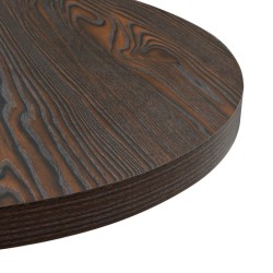 Table de bistro MDF et acier Rond 60 x 75 cm Frêne foncé  517985517985
