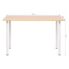 Table à manger 120x60x73 cm Chêne et blanc 517987517987