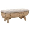 Banc de rangement Bois massif et tissu 103 x 51 x 44 cm 517988517988