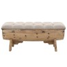 Banc de rangement Bois massif et tissu 103 x 51 x 44 cm 517988517988