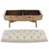 Banc de rangement Bois massif et tissu 103 x 51 x 44 cm 517988517988
