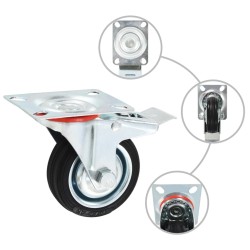 16 pcs Roulettes pivotantes 75 mm 517996517996