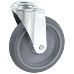 32 pcs Roulettes pivotantes à trou de boulon 125 mm 518004518004