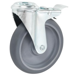32 pcs Roulettes pivotantes à trou de boulon 125 mm 518004518004