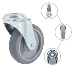 32 pcs Roulettes pivotantes à trou de boulon 100 mm 518009518009