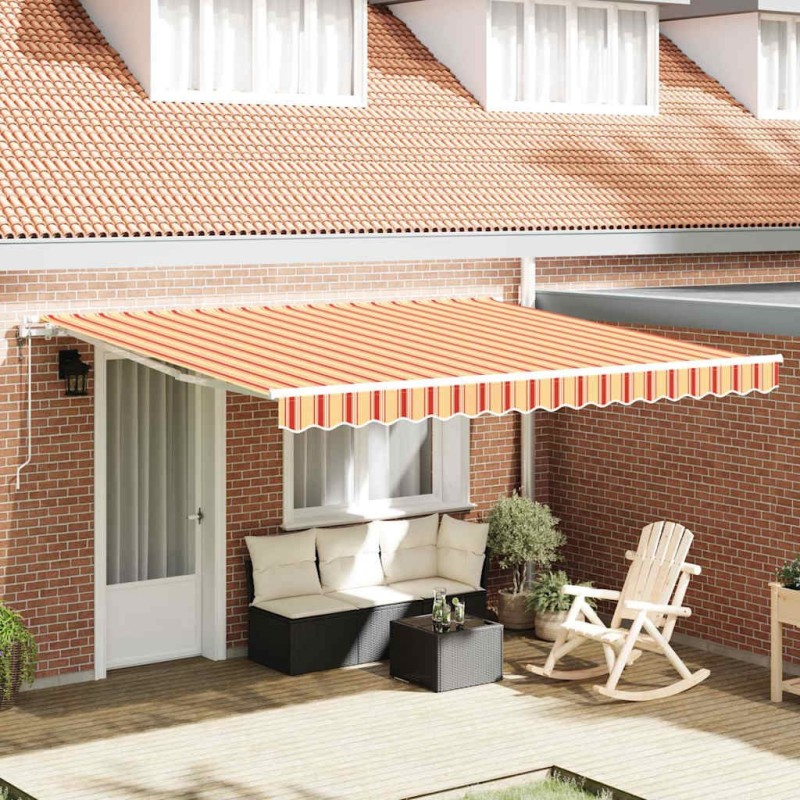 Auvent rétractable électrique Jaune et Orange 400 × 300 cm 518020518020