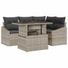 Ensemble de canapé de jardin 5 pcs Gris clair polyrotin 518024518024