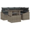 Ensemble de canapé de jardin avec coussin 5 pcs Gris polyrotin 518025518025