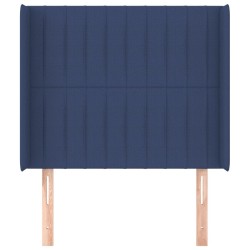  Tête de lit avec oreilles Bleu 93x16x118/128 cm Tissu 