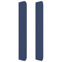  Tête de lit avec oreilles Bleu 93x16x118/128 cm Tissu 