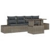 Ensemble de Canapés avec coussin 5 pcs Gris polyrotin 518033518033