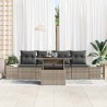 Ensemble de Canapés avec coussin 5 pcs Gris polyrotin 518033518033