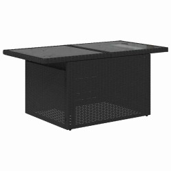 Ensemble de canapé de jardin avec coussin 5 pcs Noir Poly rotin 518063518063