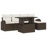 Ensemble de canapé de jardin 6 pcs Marron polyrotin 518065518065