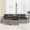 Ensemble de canapé de jardin avec coussin 5 pcs Gris Poly rotin 518069518069