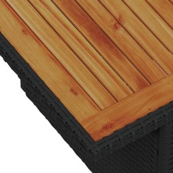 Ensemble de canapé de jardin 5 pcs Noir et Crème polyrotin 518090518090