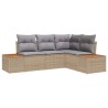 Ensemble de canapé de jardin 5 pcs Gris clair Poly rotin 518114518114