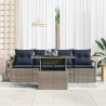 Ensemble de canapé de jardin avec stockage 5 pcs Gris polyrotin 518126518126
