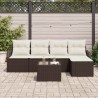 Ensemble de canapé de jardin Marron polyrotin 518128518128