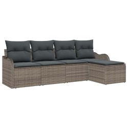 Ensemble de canapé de jardin Gris polyrotin 518132518132