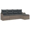 Ensemble de canapé de jardin Gris polyrotin 518132518132