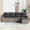 Ensemble de canapé de jardin Gris polyrotin 518132518132