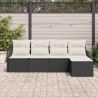 Ensemble de canapé de jardin Noir polyrotin 518133518133