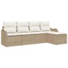 Ensemble de canapé de jardin Beige polyrotin 518138518138