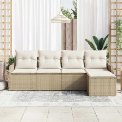 Ensemble de canapé de jardin Beige polyrotin 518138518138