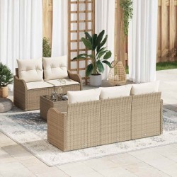 Ensemble de canapé de jardin Beige polyrotin 518150518150