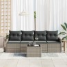 Ensemble de canapé de jardin Gris polyrotin 518153518153