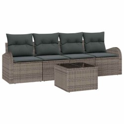 Ensemble de canapé de jardin Gris 55 x 55 x 37 cm polyrotin 518154518154