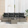 Ensemble de canapé de jardin Gris 55 x 55 x 37 cm polyrotin 518154518154