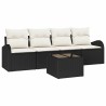Ensemble de canapé de jardin Noir 55 x 55 x 37 cm polyrotin 518156518156
