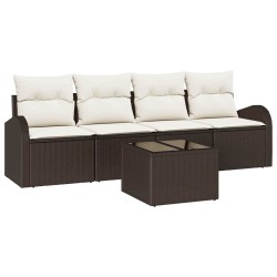 Ensemble de canapé de jardin Marron 55 x 55 x 37 cm polyrotin 518157518157
