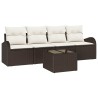 Ensemble de canapé de jardin Marron 55 x 55 x 37 cm polyrotin 518157518157