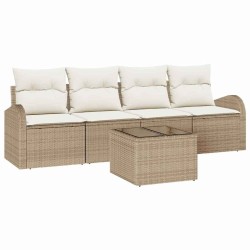 Ensemble de canapé de jardin Beige 55 x 55 x 37 cm polyrotin 518159518159