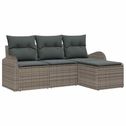 Ensemble de canapé de jardin Gris polyrotin 518161518161