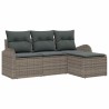 Ensemble de canapé de jardin Gris polyrotin 518161518161