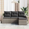 Ensemble de canapé de jardin Gris polyrotin 518161518161