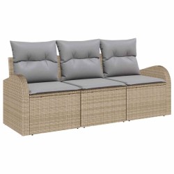 Ensemble de canapé de jardin Beige polyrotin 518162518162