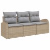 Ensemble de canapé de jardin Beige polyrotin 518162518162