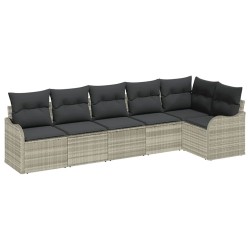 Ensemble de canapé de jardin Gris clair polyrotin 518169518169