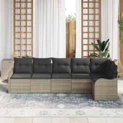Ensemble de canapé de jardin Gris clair polyrotin 518169518169