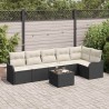 Ensemble de canapé de jardin Noir polyrotin 518170518170
