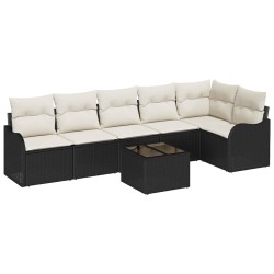 Ensemble de canapé de jardin Noir polyrotin 518170518170