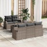Ensemble de canapé de jardin Gris 55 x 55 x 37 cm polyrotin 518175518175
