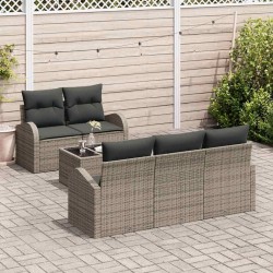 Ensemble de canapé de jardin Gris 55 x 55 x 37 cm polyrotin 518175518175